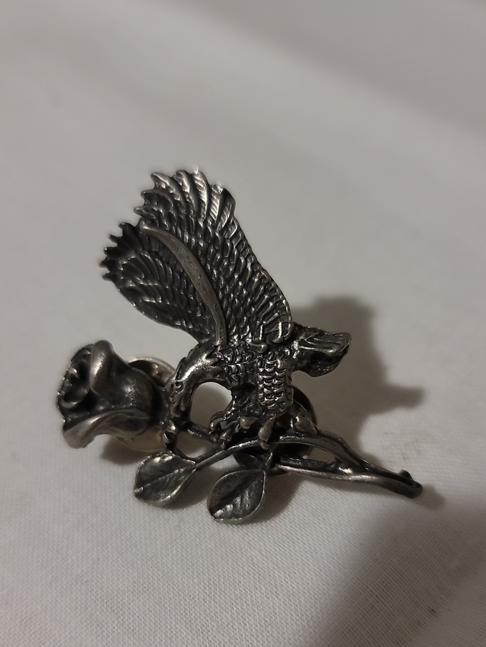 Eagle On A Rose Brooch/pin